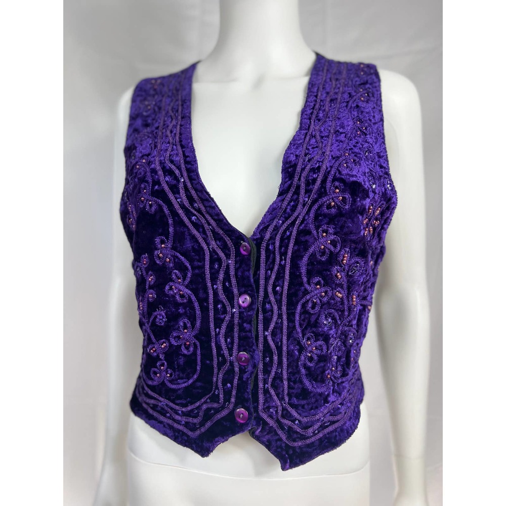 1990's Velvet Purple Vest
